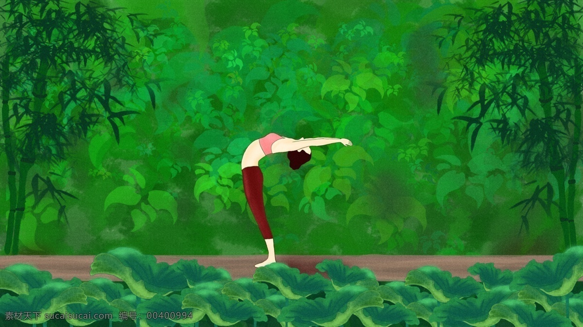 健身 户外 瑜珈 卡通 人物 暖 色系 风景 插画 系列 yoga 动作 图片矢量 瑜珈姿势