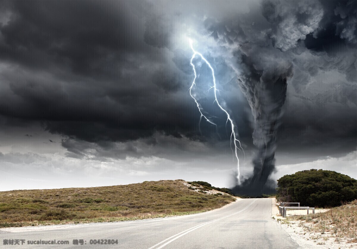 龙卷风图片 龙卷风 黑暗 暗色 乌云 飓风 狂风 闪电 自然灾害 自然 自然景观 自然风景
