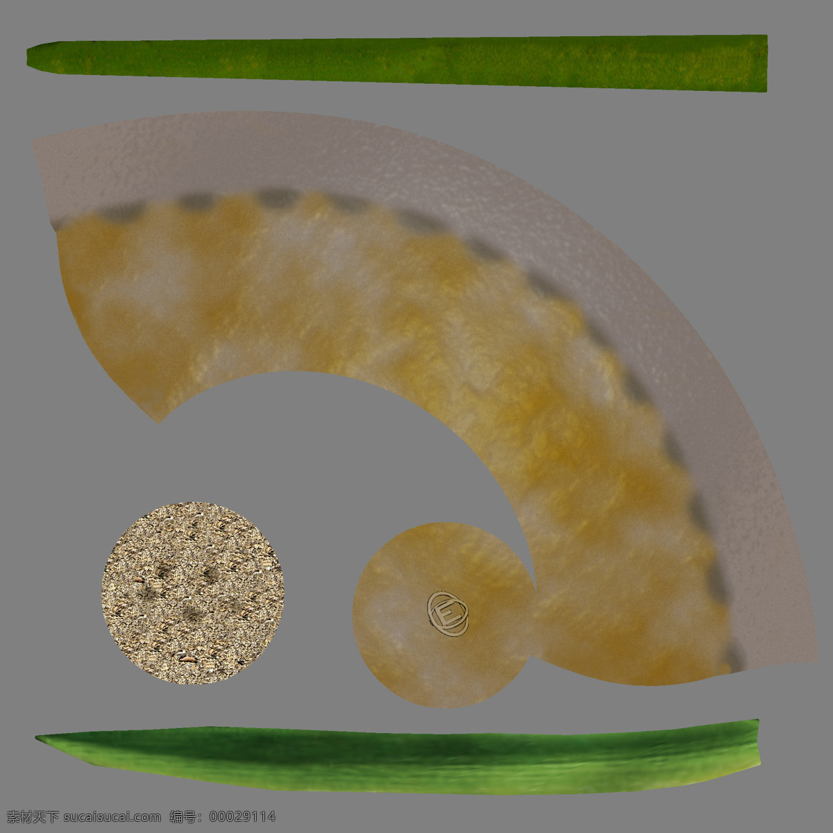 對(duì)稱 條狀 葉子 綠色 盆栽 3d 模型 植物 室內(nèi) 模型素材 條狀葉子 小型