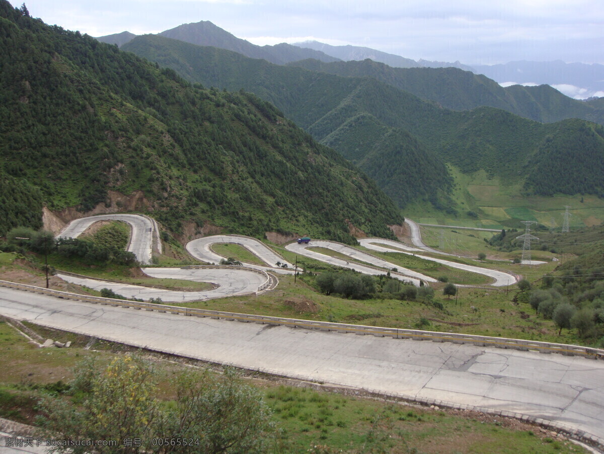 青海風(fēng)光 互助十二盤 山巒 公路 自然風(fēng)景 旅游攝影