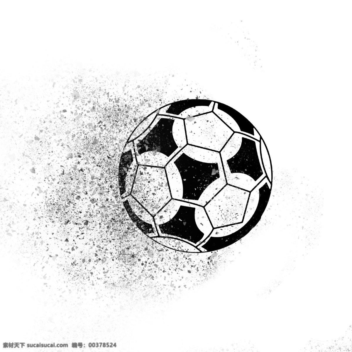 足球 黑白 大气 时尚 世界杯 碎片 喷溅 2018 体育 世界 球迷 球迷节日 发射
