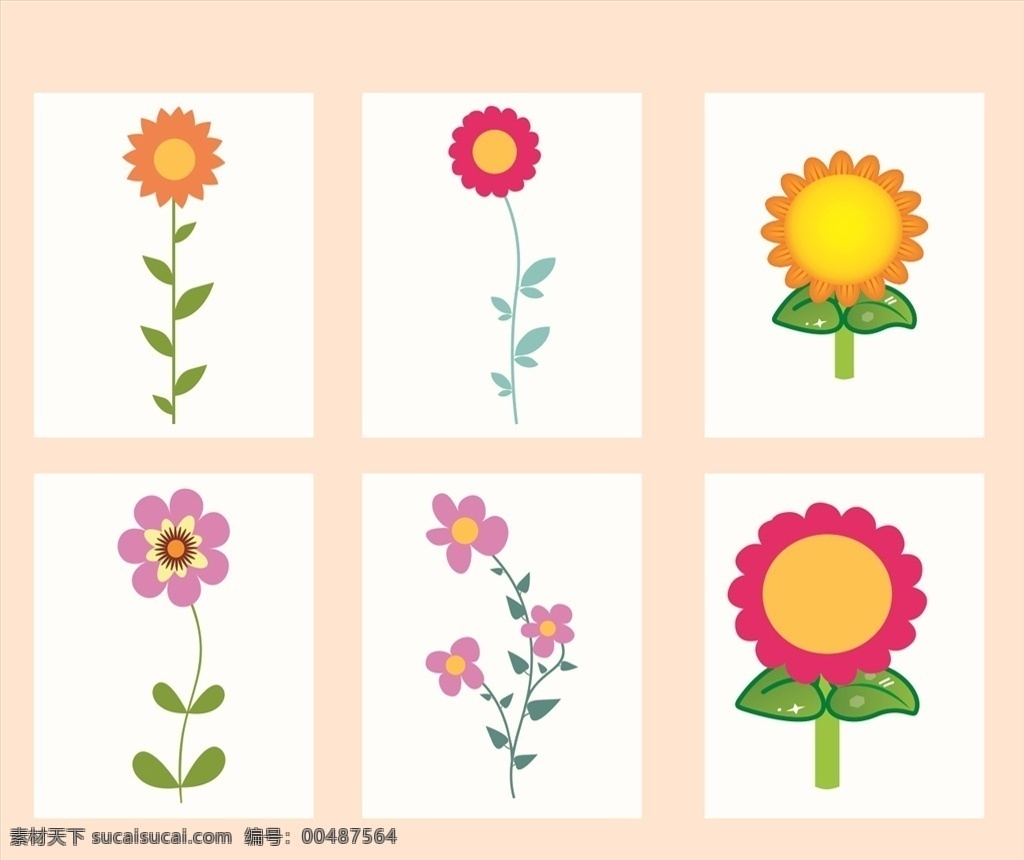 花朵矢量圖 向日癸 向日癸矢量圖 手舉牌 葉子