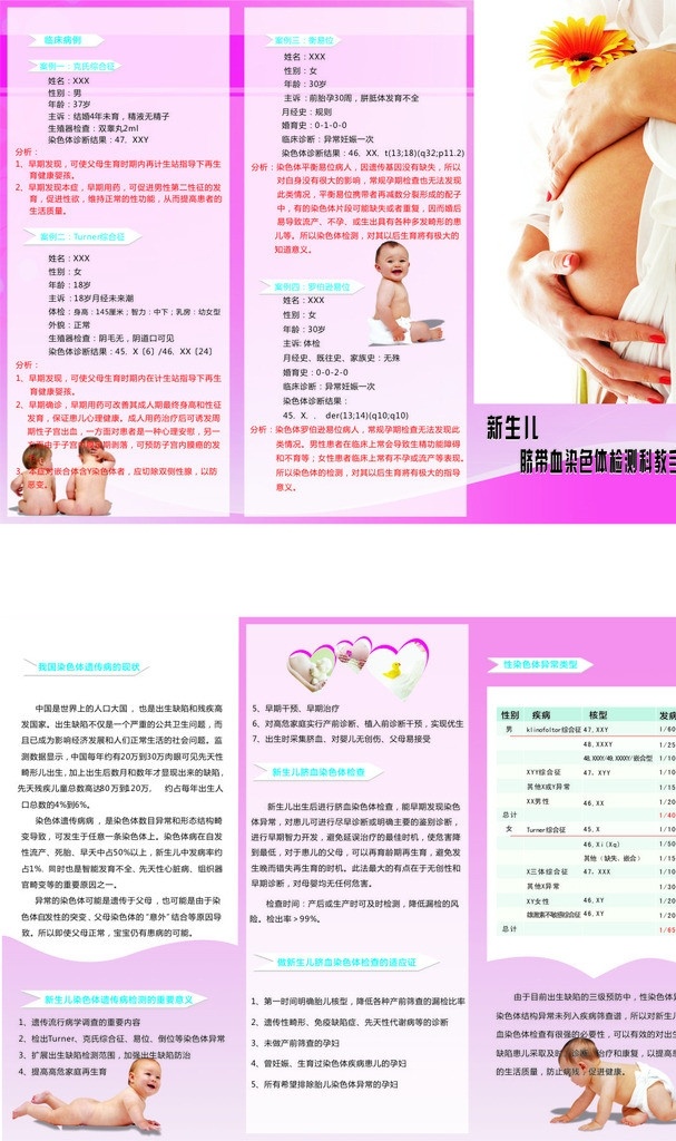 臍帶血三折頁 寶寶 孕婦 三折頁 臍帶血 新生兒檢測 醫(yī)療保健 生活百科 矢量