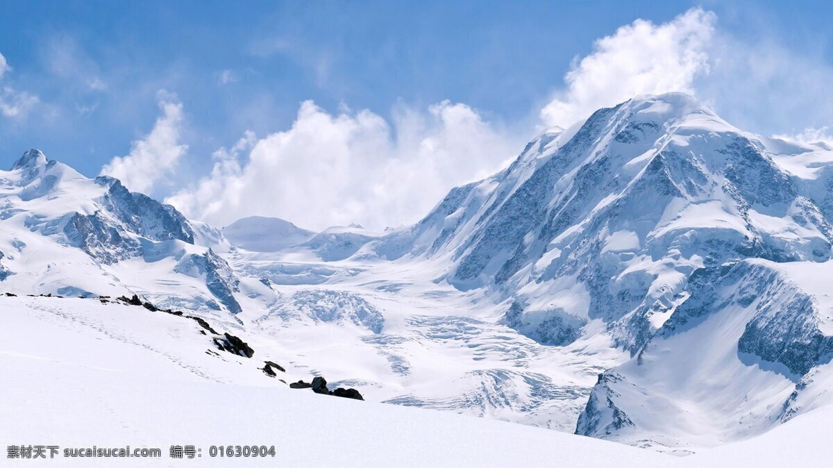 山脉雪山 山脉 雪山 景观 白色 白雪皑皑 蓝天 白云 自然景观 自然风景