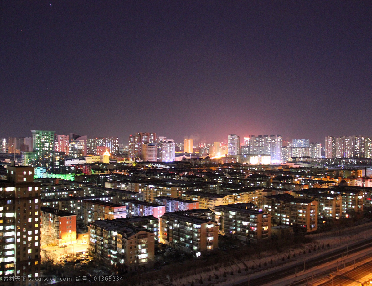 哈尔滨夜景 城市夜景图片 城市 夜晚 夜景 哈尔滨 万家灯火 生活百科 生活素材