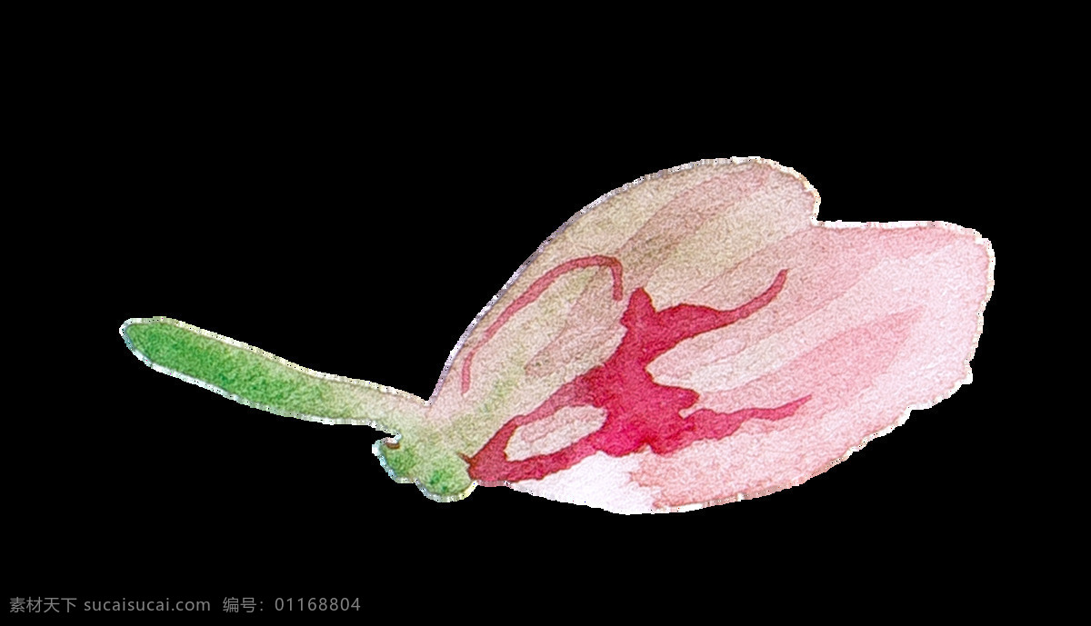 水墨 精致 花卉 卡通 透明 装饰 抠图专用 设计素材