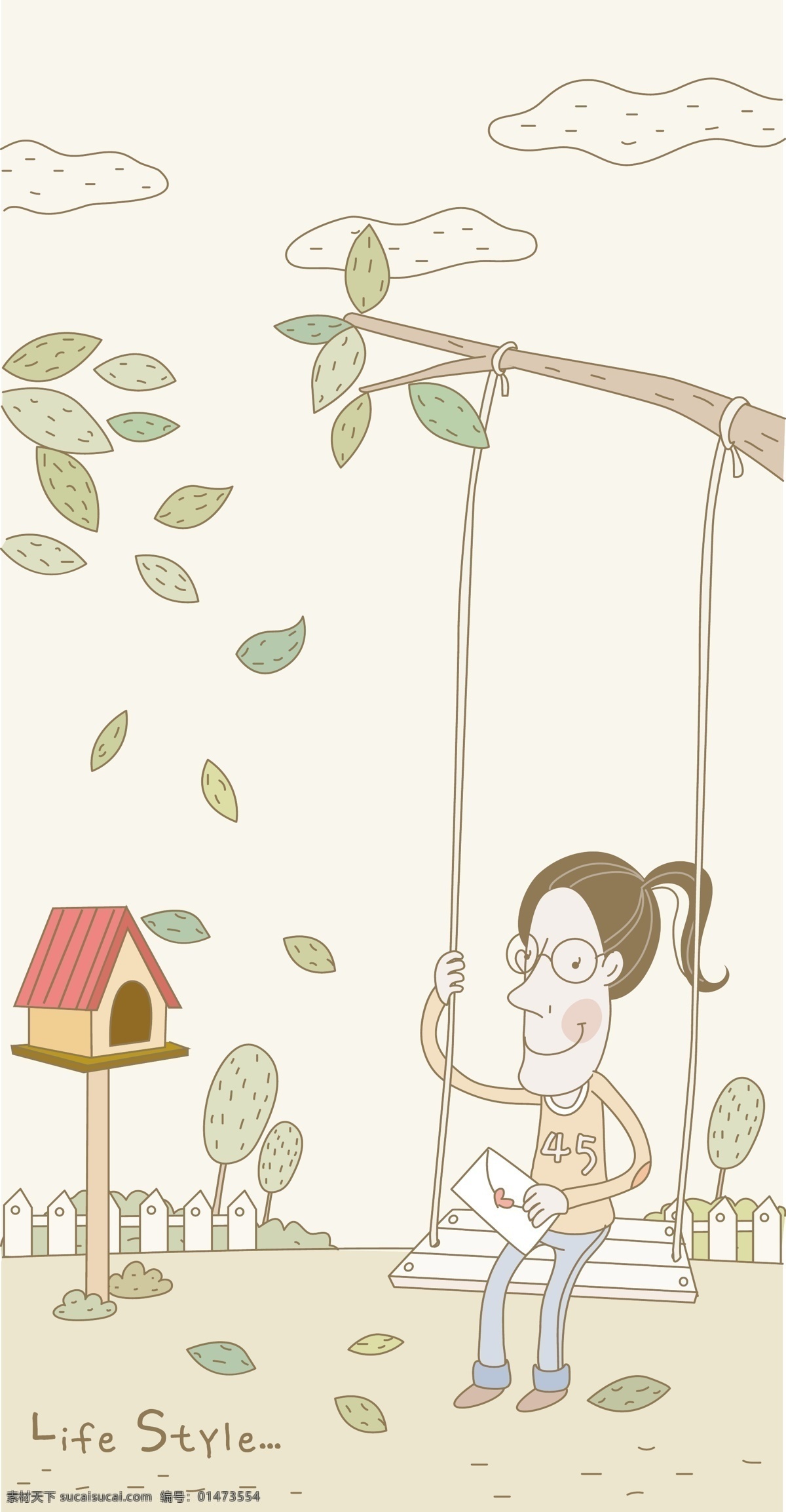 情書 蕩秋千 女孩 蕩秋千的女孩 女士 信箱 郵筒 信封 柵欄 卡通樹木 綠葉 矢量人物 人物卡通 卡通壁紙 手繪插畫 情侶插畫 線條插畫 人物插畫 線條風(fēng)景 日常生活 手繪人物 生活百科 卡通場景 韓國矢量人物 人物圖庫 生活人物