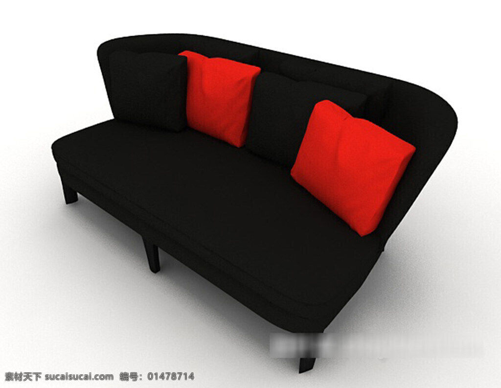 休閑 黑色 雙人 沙發(fā) 3d 模型 3d模型下載 3dmax 現(xiàn)代風(fēng)格模型 歐式風(fēng)格模型