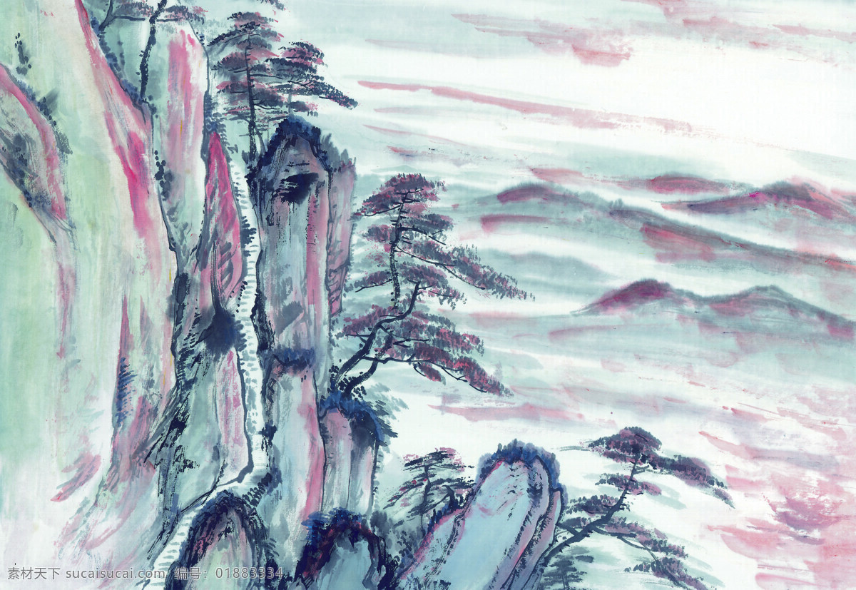 山峰 水墨畫 國畫 國畫山水 山水國畫 山水畫 模板下載 中國畫 家居裝飾素材 山水風景畫