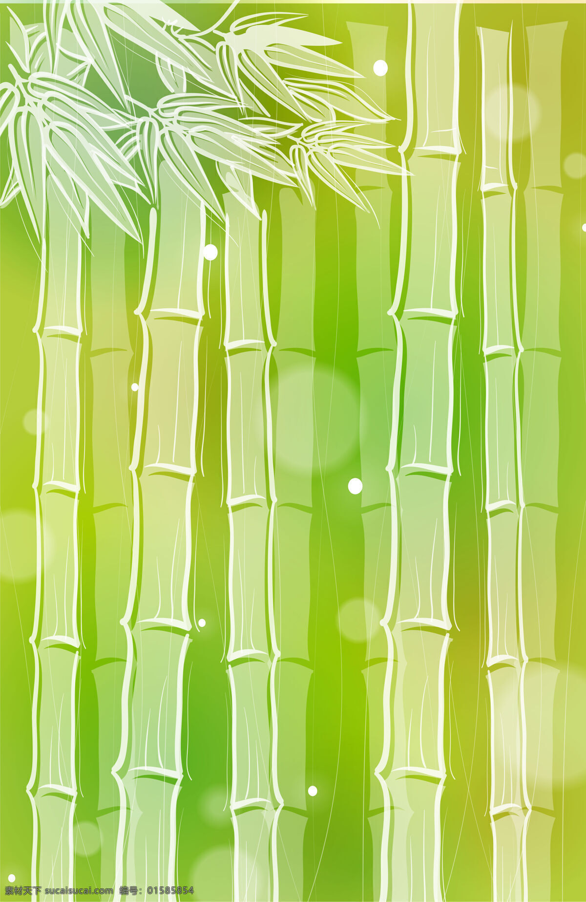 节节高升 四维8期 绿底 竹子 白色圆 绿色