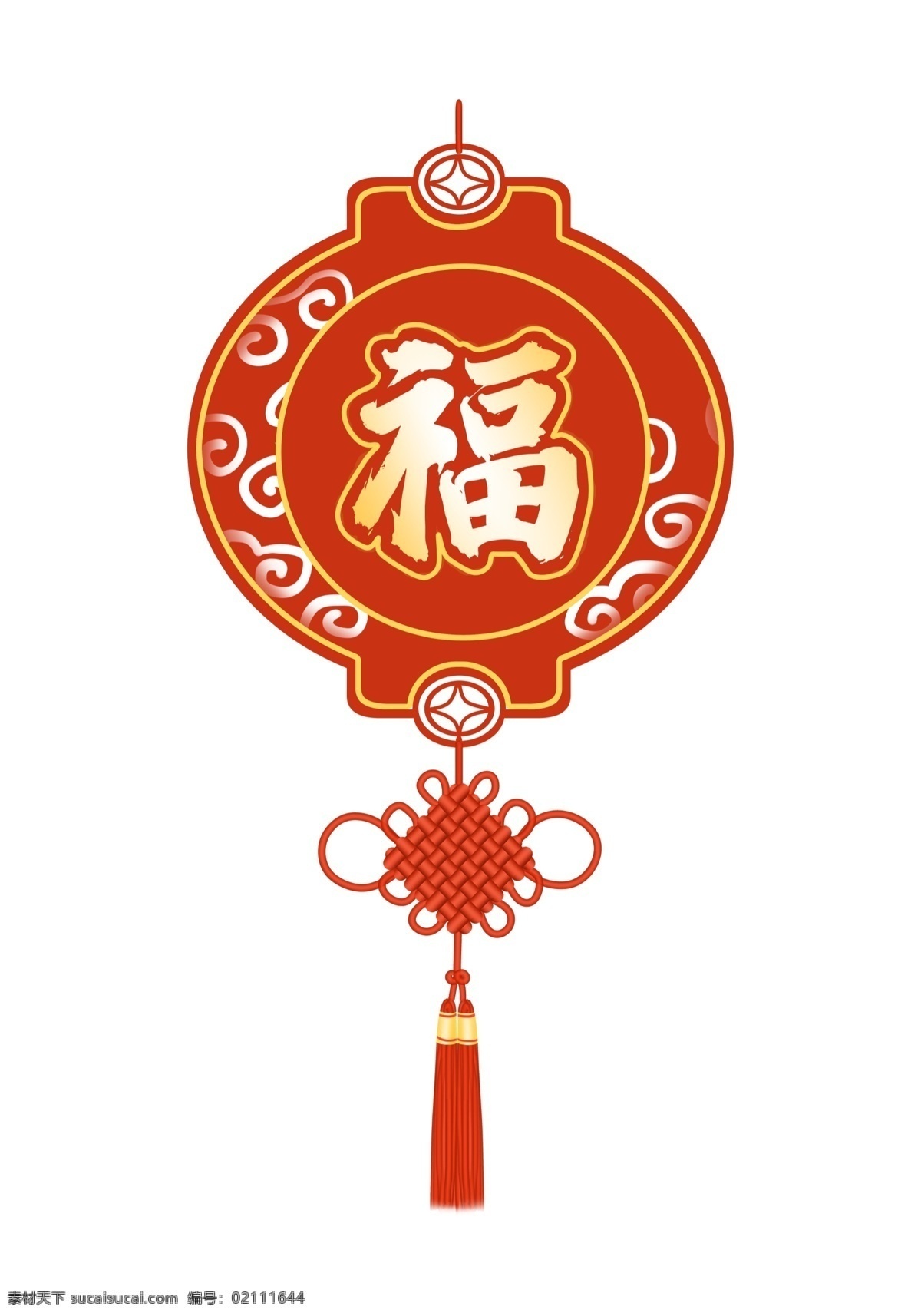 原创 手绘 中国结 福字 挂件 装饰 节日挂件 装饰图案 ps素材