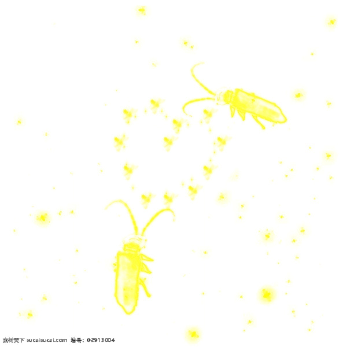 夏夜 精灵 萤火虫 元素 飞舞的 绿色萤火虫光 小虫子 荧光 飘动的萤火虫 萤火虫发光