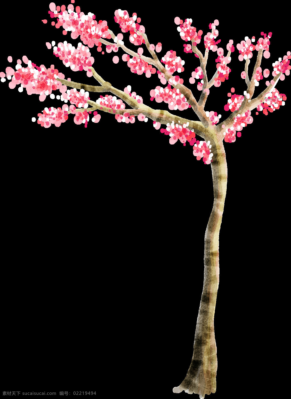粉色 少女 系列 花朵 春意 飞舞 落叶 树木 香气 飘扬 美观