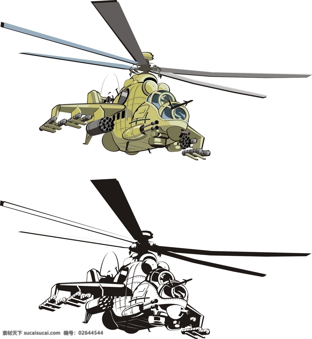 直升飞机 阿帕奇 战斗机 矢量 飞机 矢量图 其他矢量图