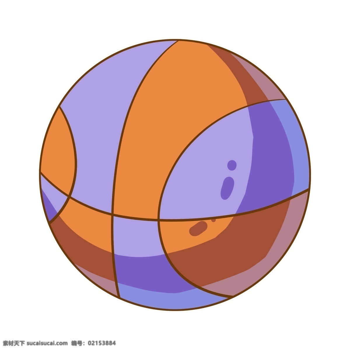紫色 圆形 篮球 插画 紫色的篮球 卡通插画 篮球插画 皮球插画 篮球运动 篮球健身 棕色的篮球
