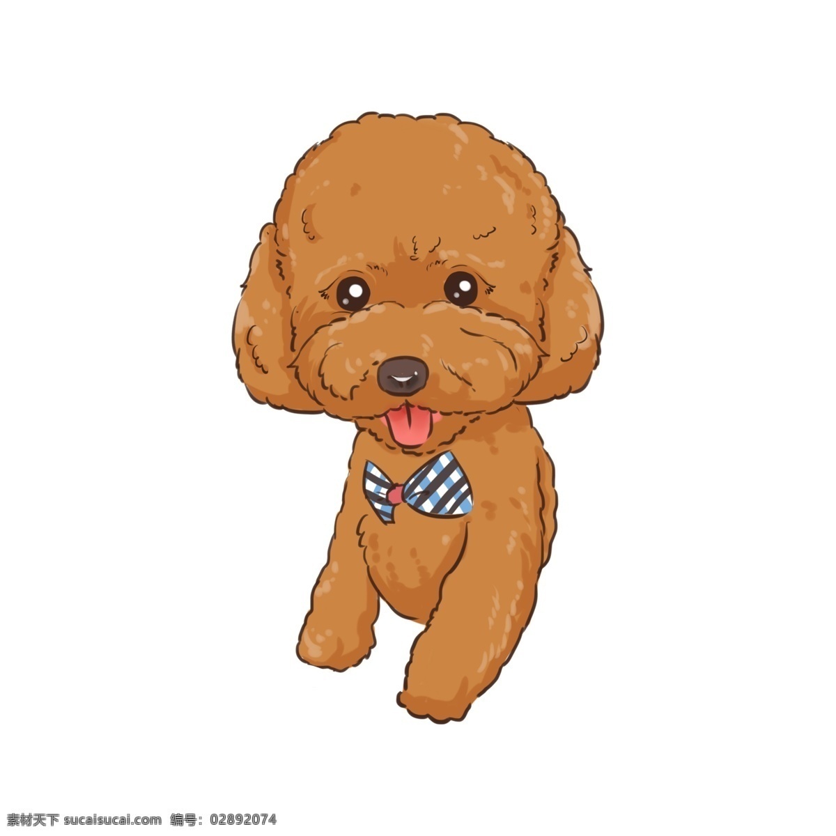 可爱 萌 系 泰迪 狗 卡通 动物 手绘 萌系 狗狗 手绘素材 海报 卡片