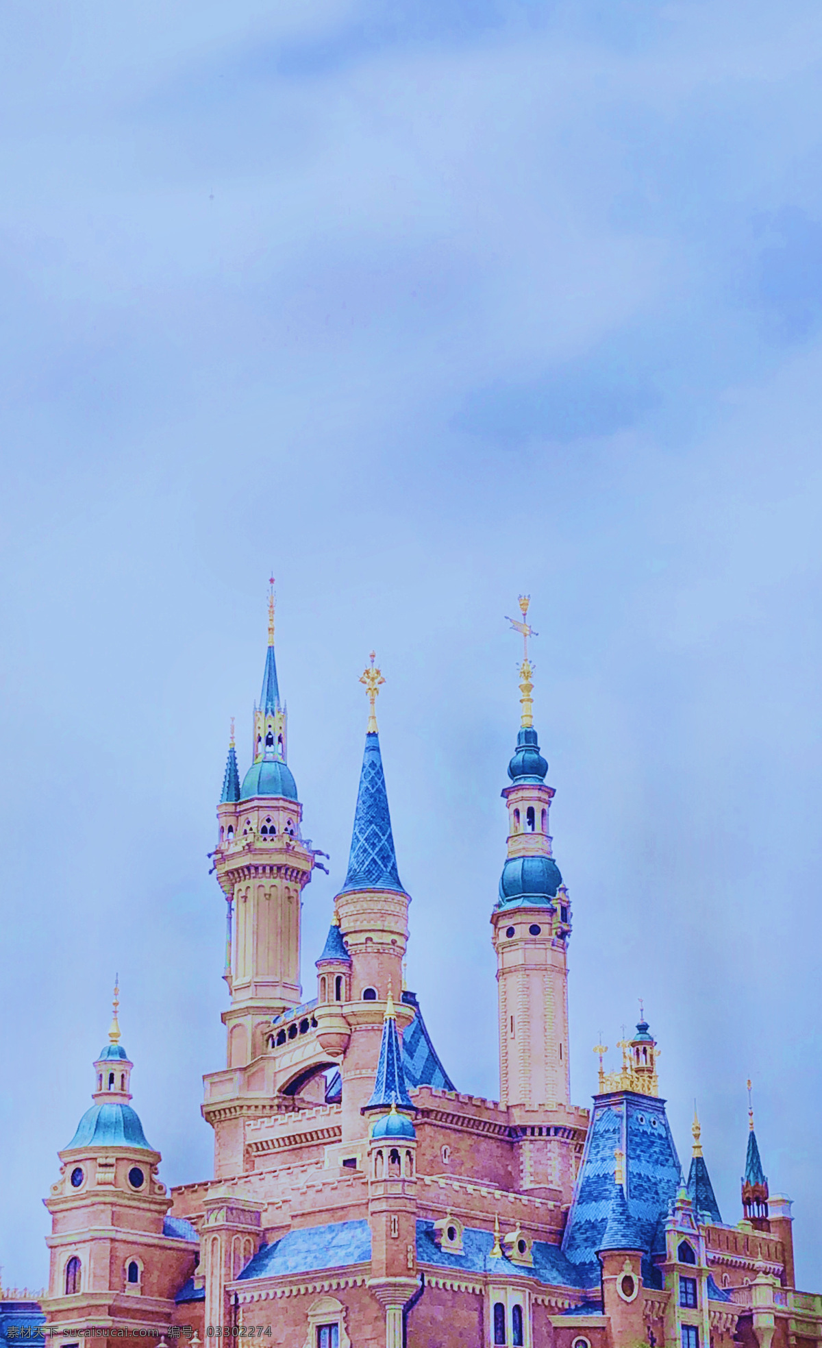disney 迪士尼图片 迪士尼 天空 城堡 旅游 游乐园 旅游摄影 国内旅游