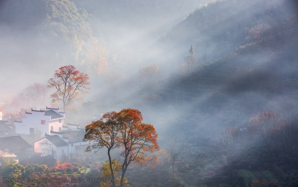 复古 建筑 秋季 云雾 背景 海报 素材图片 杂图