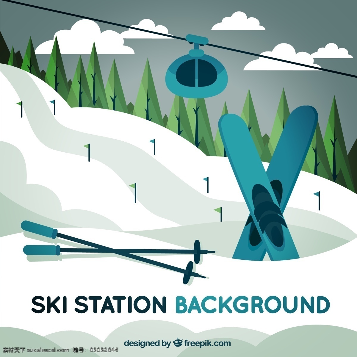 创意 滑雪场 滑雪 缆车 风景 树林 树木 松树 云朵 雪山 旅游 度假 滑雪缆车 滑雪板 动漫动画 风景漫画