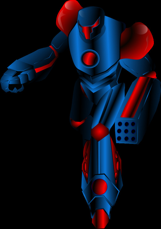 机甲战士 蓝色的 颜色 机器人 sf sciencefiction 玩具 svg 黑色