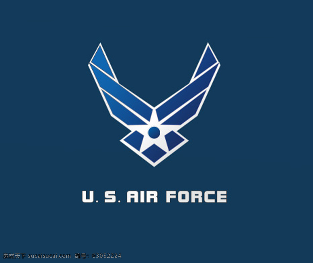 美国空军标识 美国 空军 标识 标志 蓝色