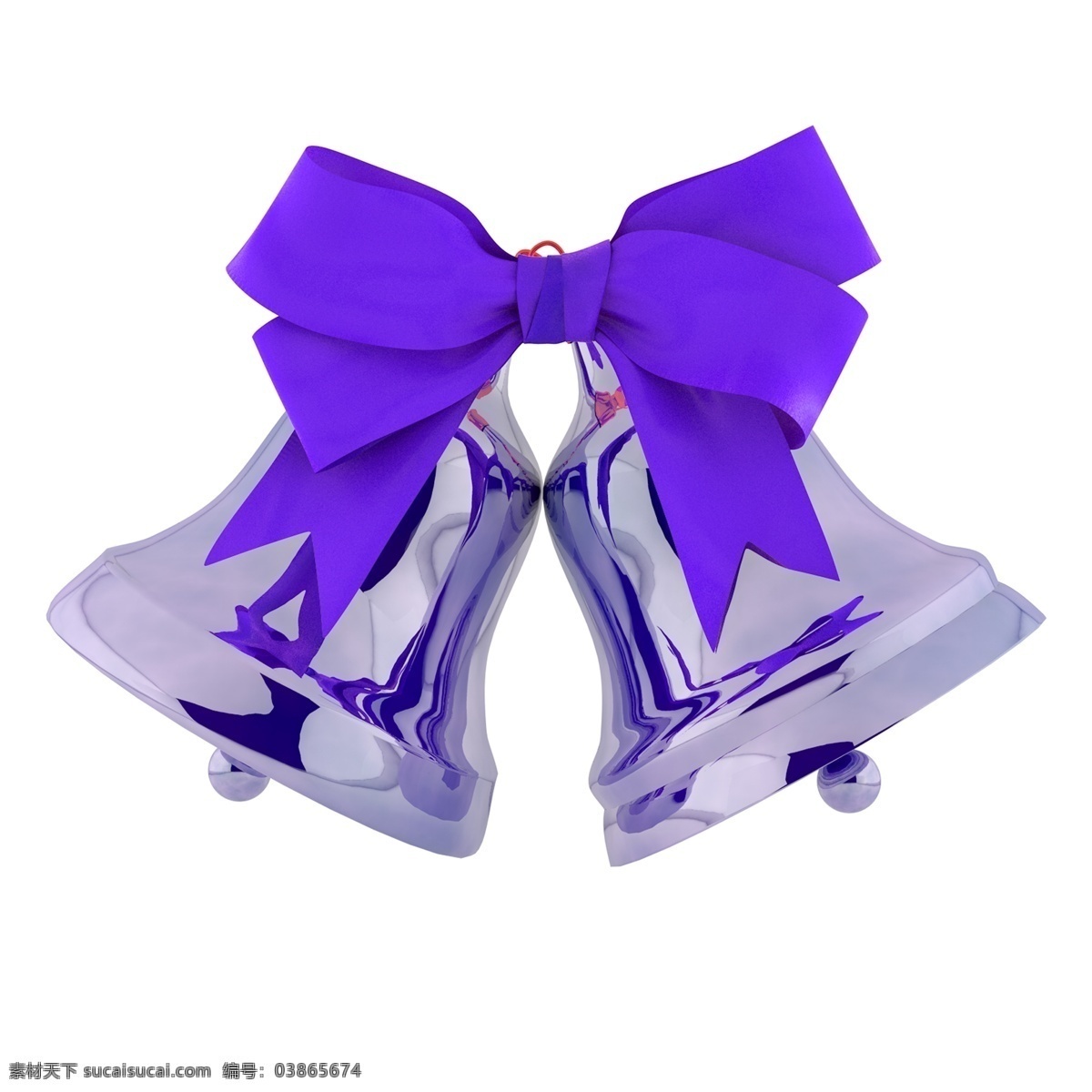 金属 质感 圣诞节 铃铛 节日 气氛 蓝紫色 装饰 金属铃铛 装饰物