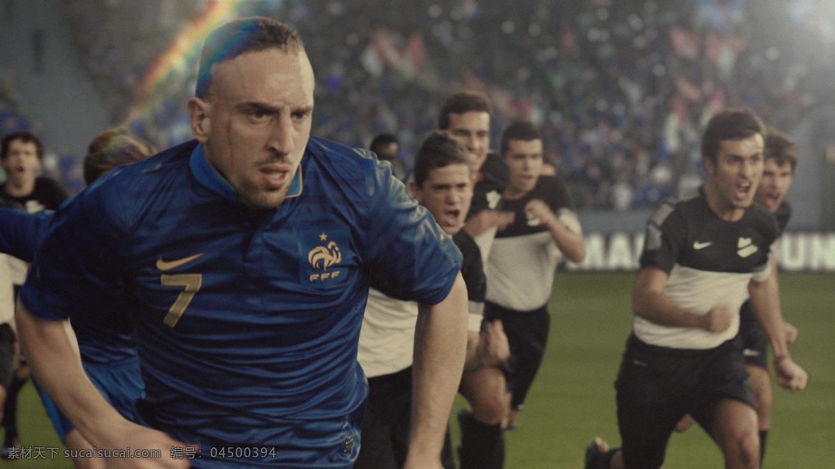 nike 足球 系列 广告宣传 平面 平面广告 法国国家队 里贝里 体育运动 文化艺术 灰色