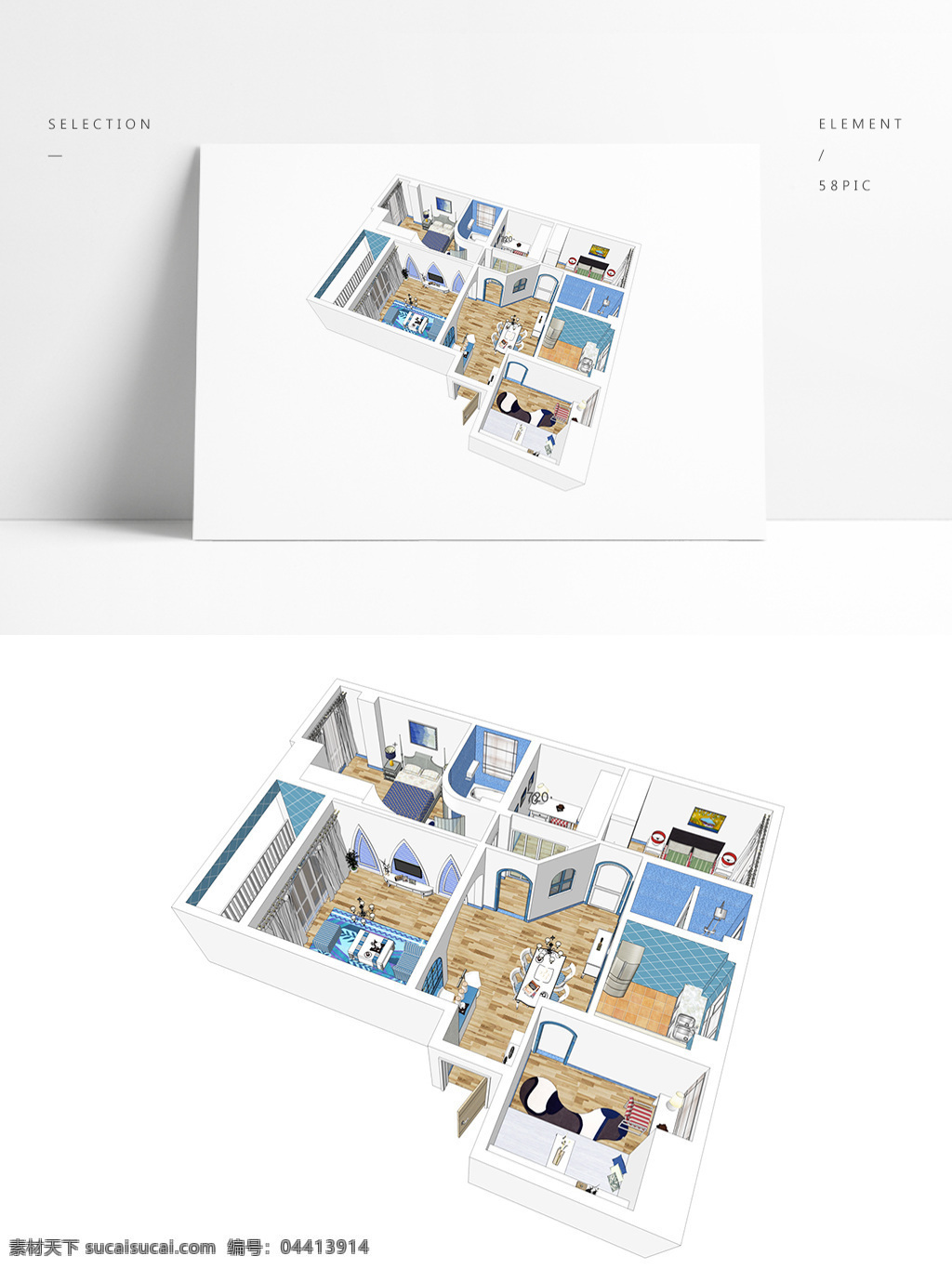 地中海 风格 住宅 su 透视 模型 地中海风格 住宅设计 室内空间设计 住宅室内设计 样板房 3d模型 su模型 草图大师模型 家具模型