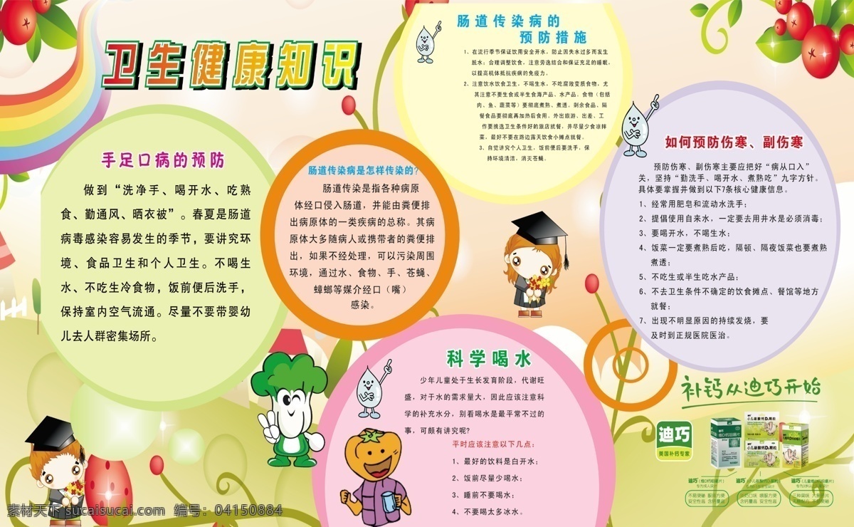 迪 巧 補鈣 衛(wèi)生 健康知識 展板 幼兒園 迪巧 補鈣專家 衛(wèi)生健康知識 展板模板 白色