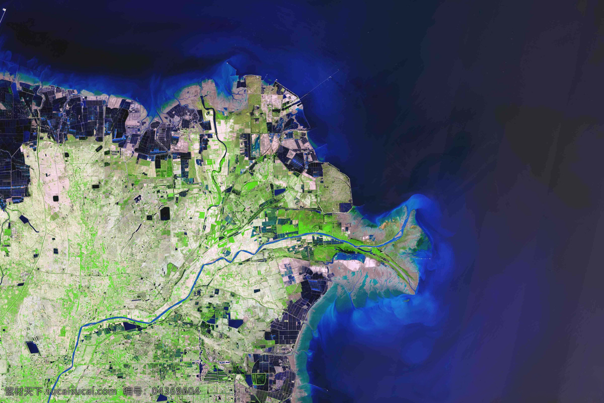黄河 入海口 卫星 影像 图 黄河入海口 卫星影像图 旅游摄影 国内旅游