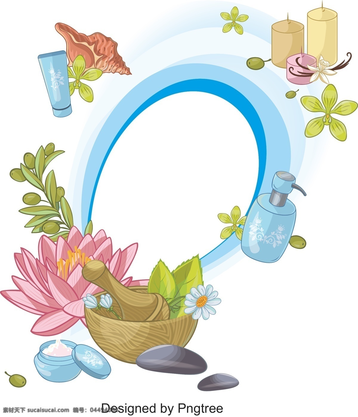 簡(jiǎn)單 卡通 水療 護(hù)理 元素 手繪 繪畫(huà) 藝術(shù) 美容保健