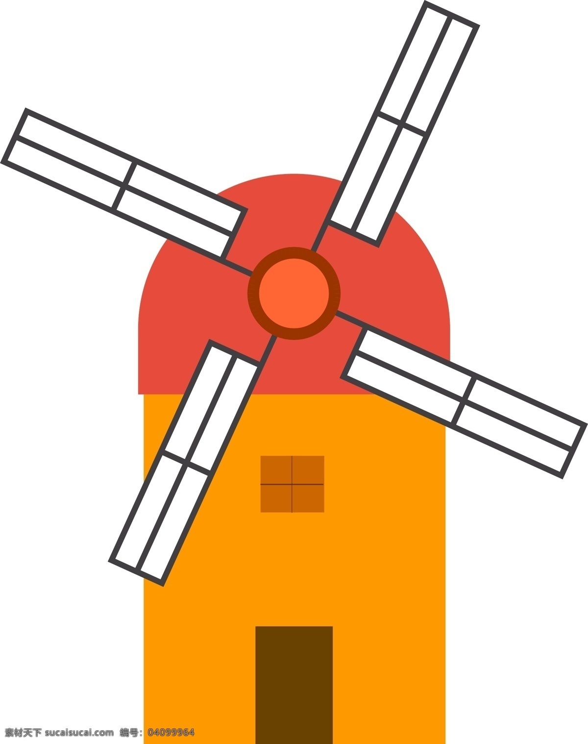 卡通 简约 荷兰 风车 农场建筑 欧洲建筑 田园风光 荷兰风车 旋转 清新 秋天