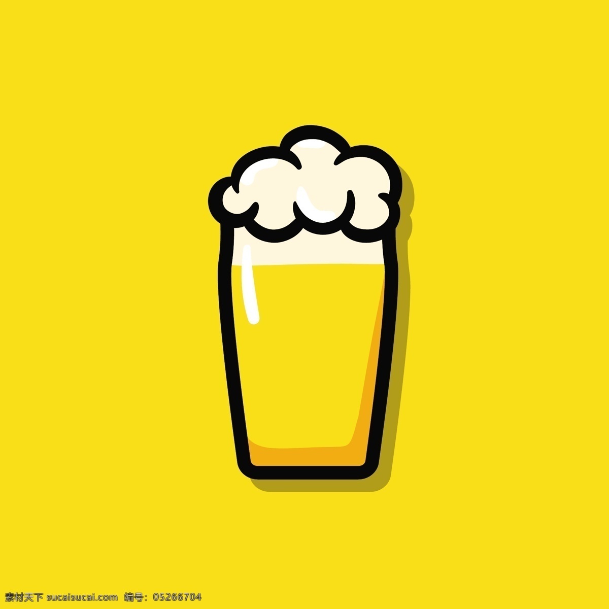 手绘啤酒杯 手绘 卡通 酒杯 啤酒杯 啤酒素材 卡通设计