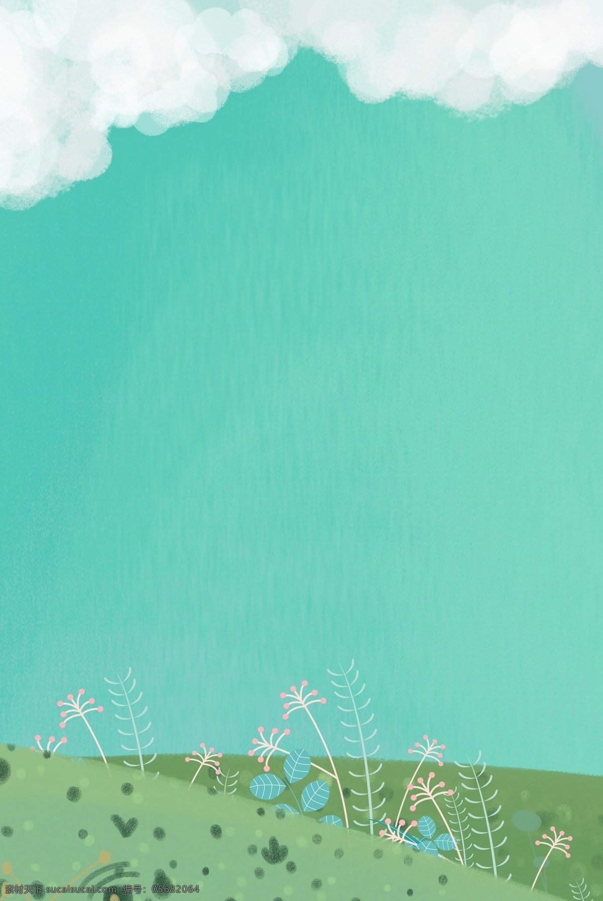 春季 上 新 草地 白云 分層 banner 春季上新 電商 淘寶 大促 春促 上新 促銷背景 服飾背景 化妝品背景
