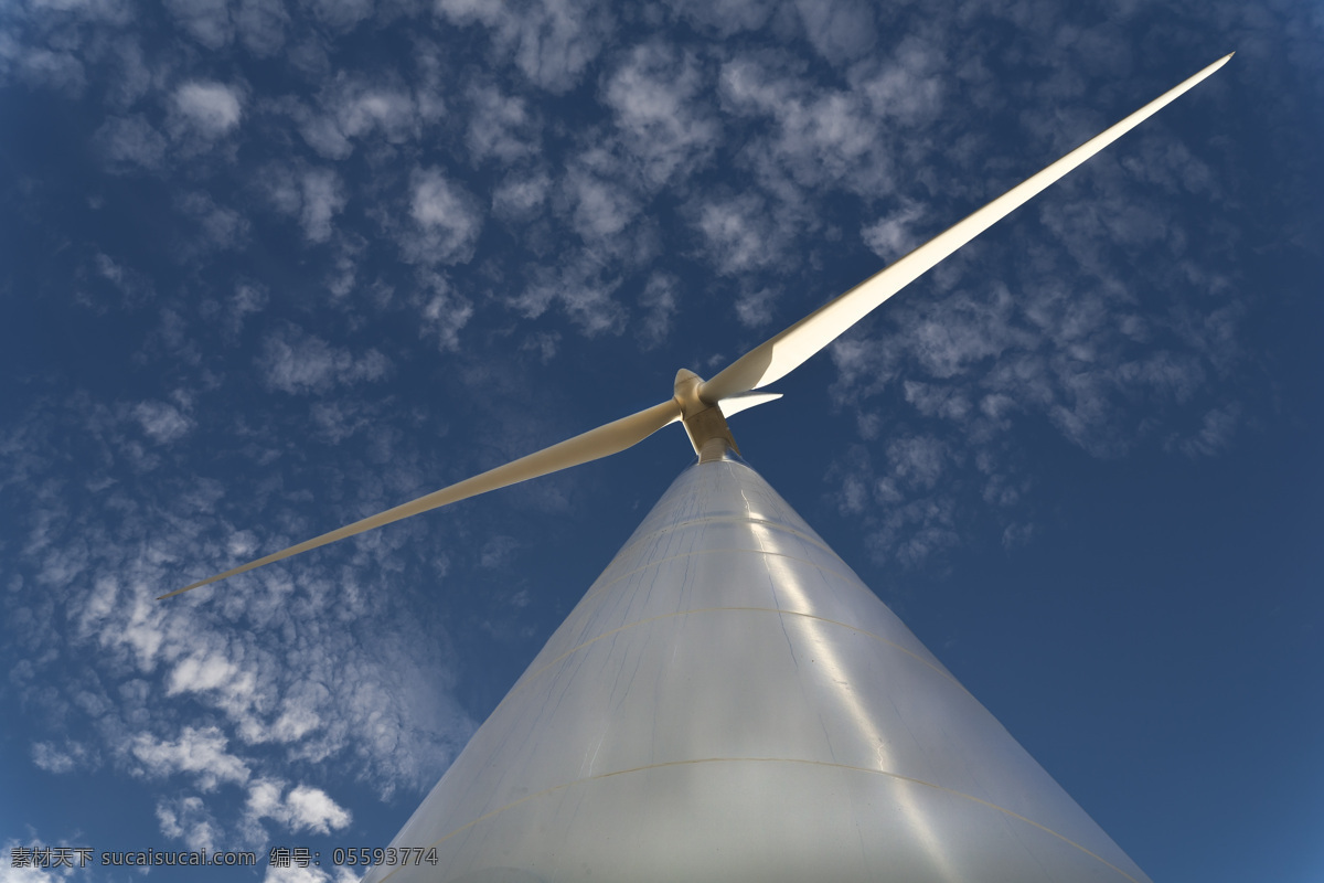 风力发电 蓝天 能源 风力 天空 工业生产 现代科技