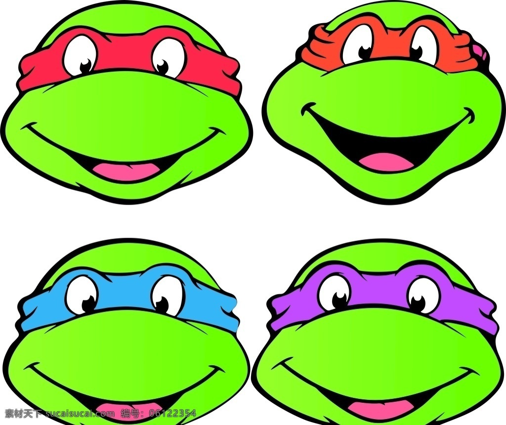 忍者神龟 卡通乌龟 动漫忍着神龟 乌龟矢量 神龟卡通 动漫动画 动漫人物