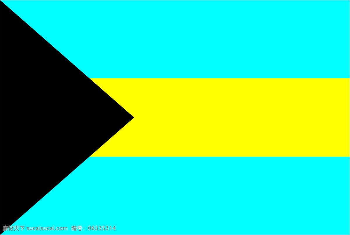 巴哈马旗 横幅 庆典 颜色 国家