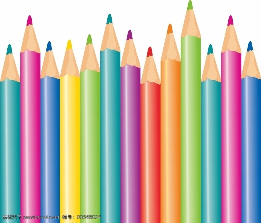 画笔 矢量图片 彩色 铅笔 彩虹铅笔 矢量铅笔 铅笔矢量 办公 文具 学习 用具 学校 学校素材 学习素材 招生 培训 幼儿园 笔 矢量 教育