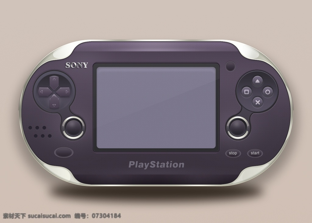 超 写实 游戏机 图标 sony playstation 金属质感 超写实 拟物 插画 icon 光影 紫色 阴影 psp switch 标志图标 其他图标