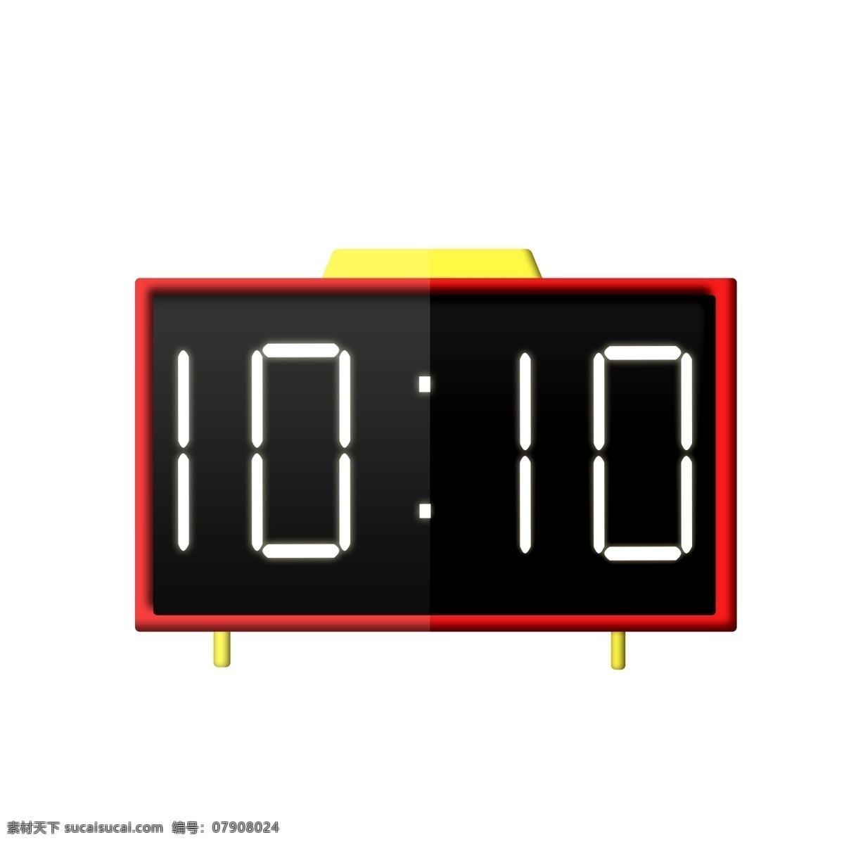 时间 机械 时钟 插画 数字钟表 时间机械时钟 白色数字 装饰挂钟插画 红色边缘 黑色屏幕钟表