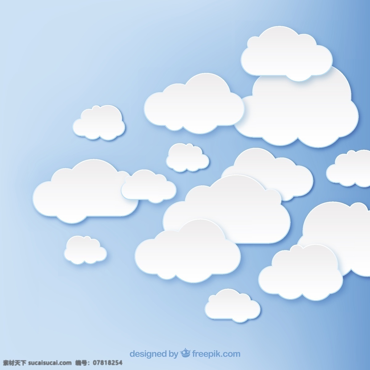 多云的天空 纸 云 天空 天气 白色 多云