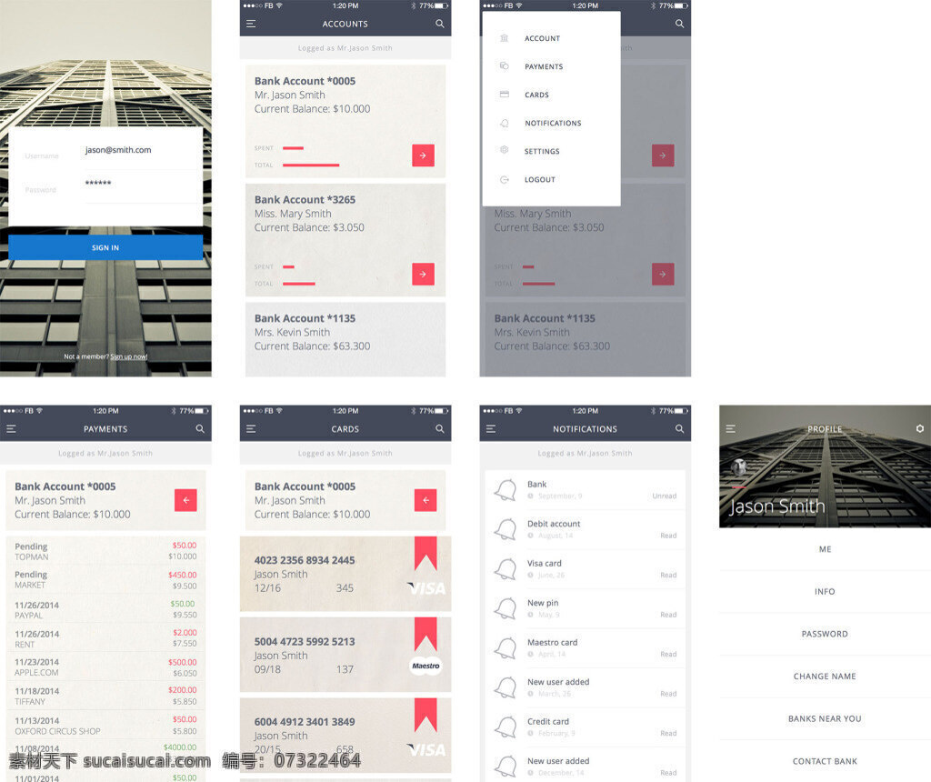 銀行 app 概念設計 移動 手機 界面 ui 概念