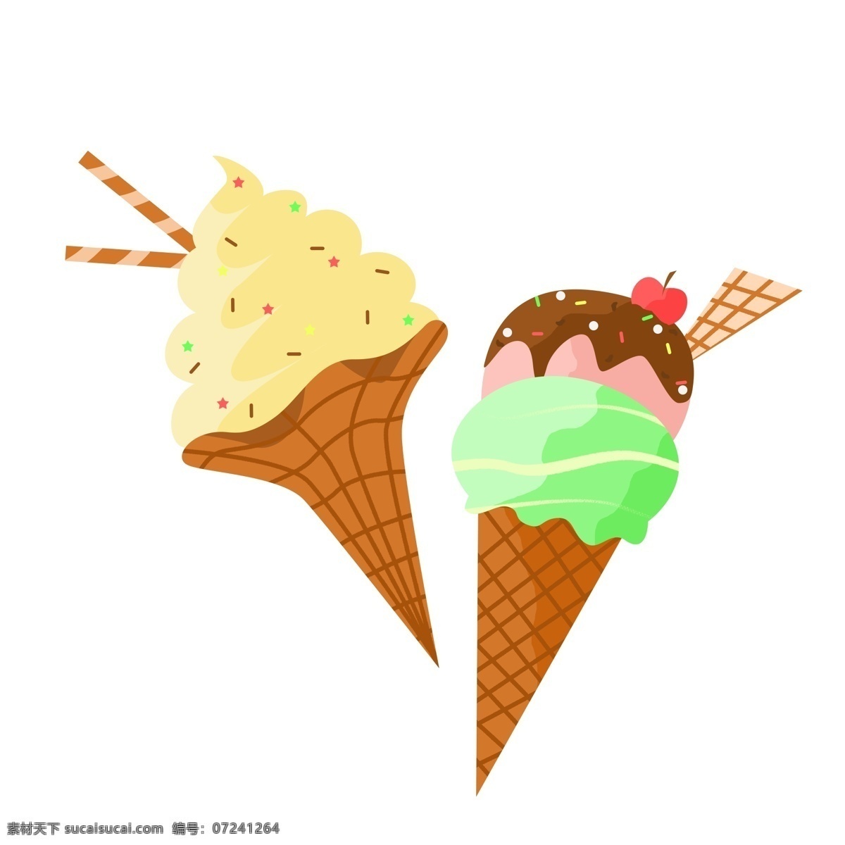 夏日 食物 冷饮 凉爽 冰糕 冰淇淋