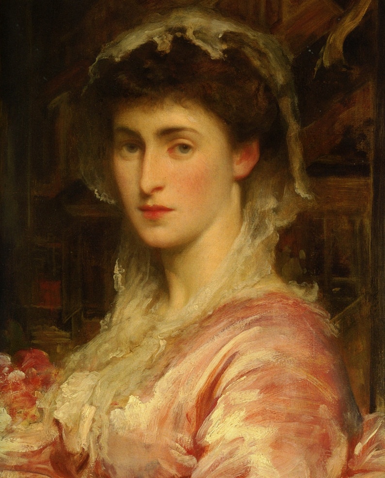 埃文斯 戈登 太太 弗雷德里克 莱顿 女人 女士 贵妇 肖像 世界名画 西洋油画 绘画书法 文化艺术