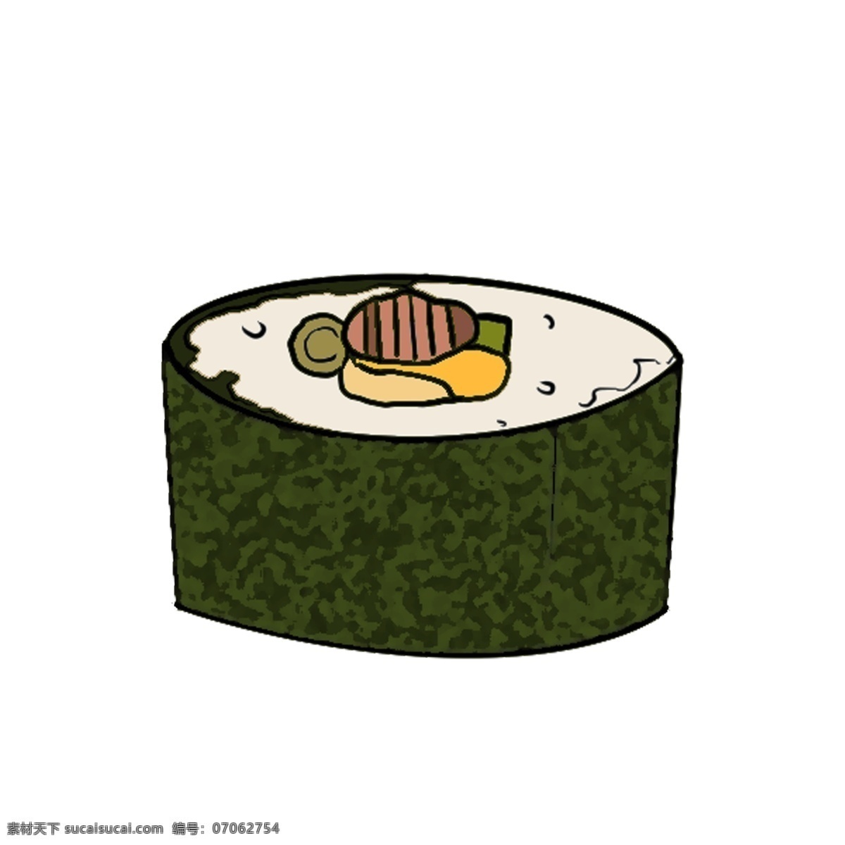 日本 特色 寿司 插图 一块寿司 日本料理插图 寿司插图 日本寿司 日本食物 美食 日式寿司插图