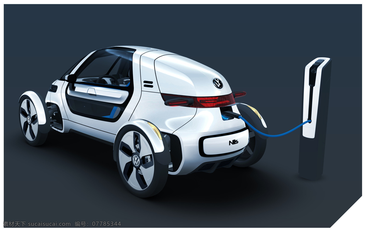充电 大众 概念车 环保 交通工具 轿车 节能 大众概念车 时尚 未来小汽车 现代科技 海报 环保公益海报