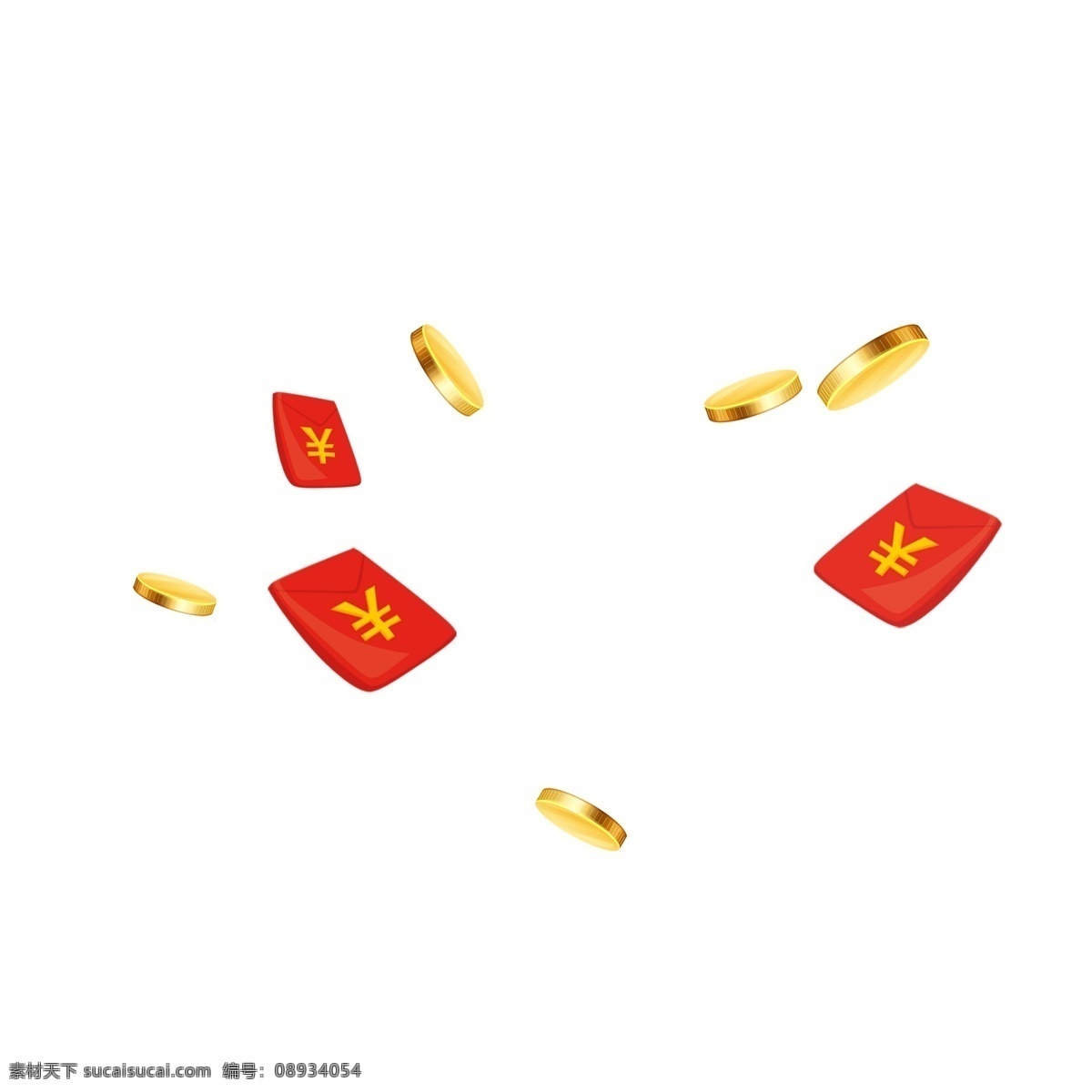 飘落 金币 红包 金钱 钱币 代金券