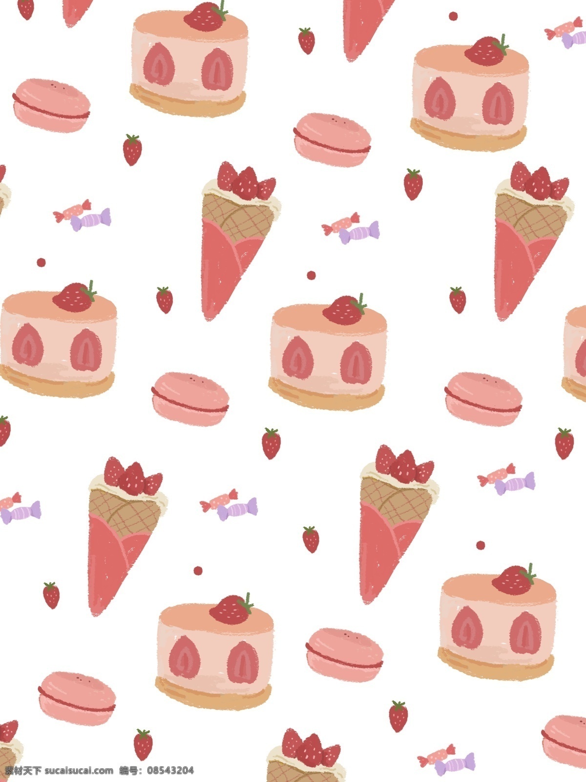 草莓 甜点 透明 底纹 透明底纹 蛋糕
