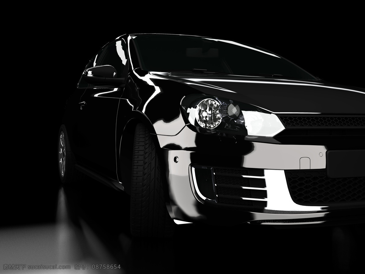黑色 汽车 特写 黑色汽车 轿车 工业产品 交通工具 汽车图片 现代科技