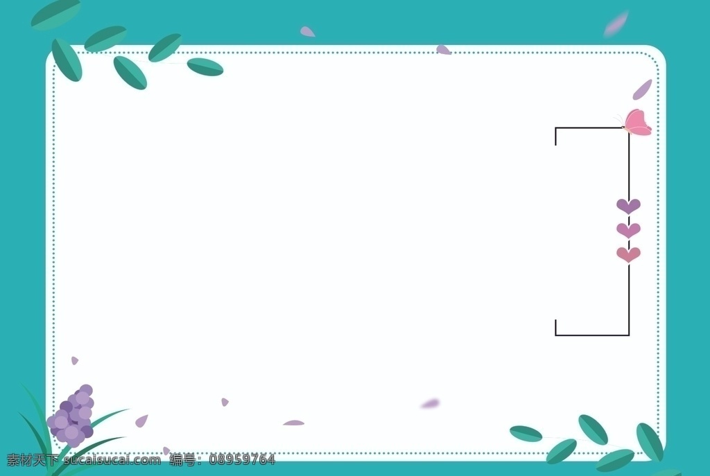 相冊邊框圖片 綠色邊框 相冊邊框 花 紫花 花型邊框 卡通設計